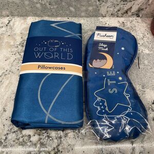 Pusheen Box Celestial Satin Pillowcase Set & Sleep Mask Out of This World NIB
